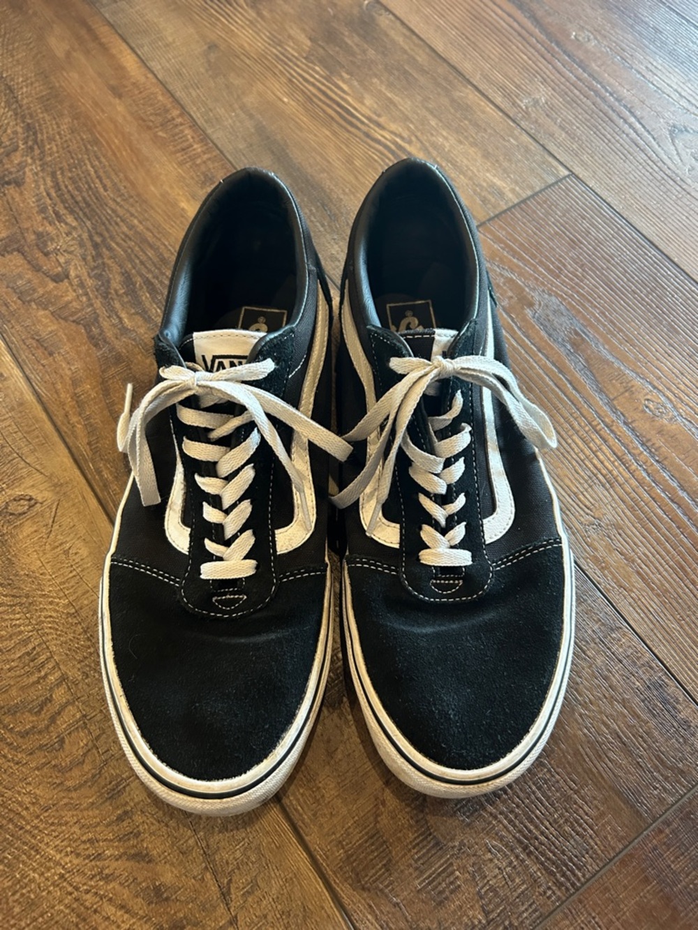 Vans Black and White Old Skool Low-Top Sneakers